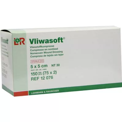 VLIWASOFT Netkané kompresy 5x5 cm sterilné 4l, 150 ks VLIWASOFT Netkané kompresy 5x5 cm sterilné 4l, 150 ks