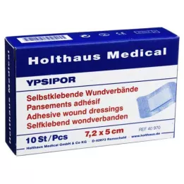 WUNDVERBAND Ypsipor sterilný 5x7,2 cm, 10 ks