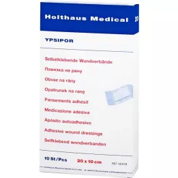 WUNDVERBAND Ypsipor sterilný 10x20 cm, 10 ks