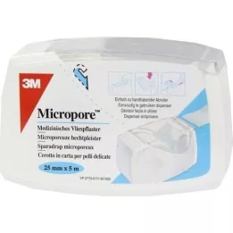 MICROPORE Netkaná náplasť 2,5 cmx5 w.Abr.1530NP-1SD, 1 ks