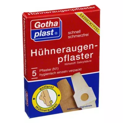 GOTHAPLAST Kukuričné náplasti Cornmed 2x6 cm, 5 ks