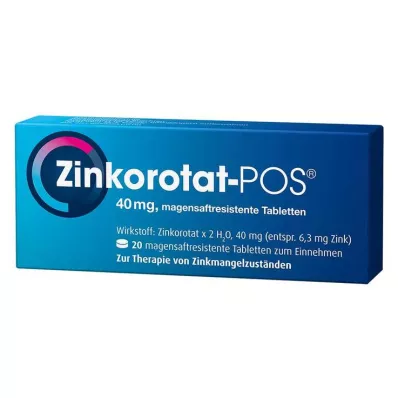 ZINKOROTAT POS enterálne obalené tablety, 20 ks ZINKOROTAT POS enterálne obalené tablety, 20 ks