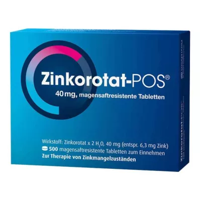 ZINKOROTAT POS enterálne obalené tablety, 500 ks ZINKOROTAT POS enterálne obalené tablety, 500 ks