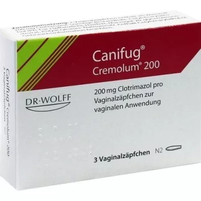 CANIFUG Cremolum 200 vaginálne čapíky, 3 ks