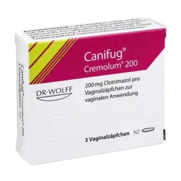 CANIFUG Cremolum 200 vaginálne čapíky, 3 ks