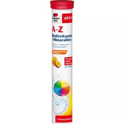 DOPPELHERZ A-Z Multivitamín+minerálne šumivé tablety, 15 ks