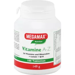 MEGAMAX Vitamíny A-Z+Q10+Luteín, 100 kapsúl