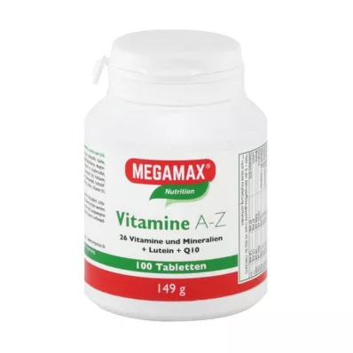 MEGAMAX Vitamíny A-Z+Q10+Luteín, 100 kapsúl