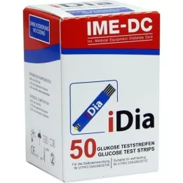 IDIA IME-DC Testovacie prúžky na glukózu v krvi, 50 ks