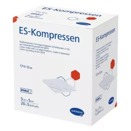 ES-KOMPRESSEN sterilné balenie 5x5 cm 12x, 20X5 ks
