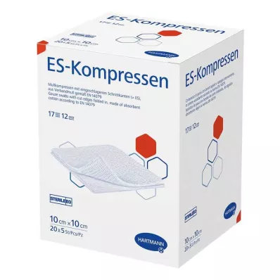 ES-KOMPRESSEN sterilné balenie 10x10 cm 12x, 20X5 ks