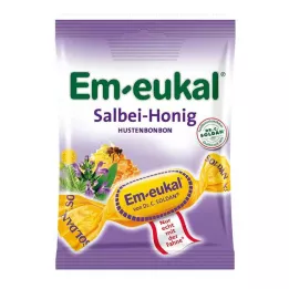 EM-EUKAL Šalviové medové cukríky s obsahom cukru, 75 g