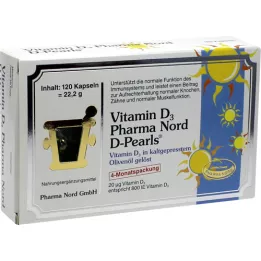 VITAMIN D3 PHARMA Nord 20 μg kapsuly, 120 kapsúl