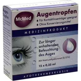 MCMED Očné kvapky, jednodávkové pipety, 15X0,35 ml