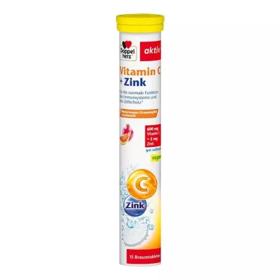 DOPPELHERZ Vitamín C+Zinok šumivé tablety, 15 ks DOPPELHERZ Vitamín C+Zinok šumivé tablety, 15 ks