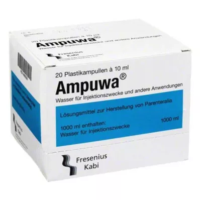 Ampuwa plastové ampulky injekčný/infúzny roztok, 20X10 ml Ampuwa plastové ampulky injekčný/infúzny roztok, 20X10 ml