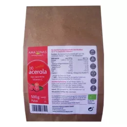 ACEROLA 100% čistý organický prírodný vitamín C v prášku, 500 g