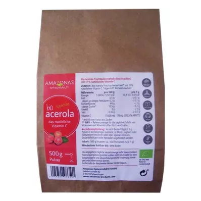 ACEROLA 100% čistý organický prírodný vitamín C v prášku, 500 g