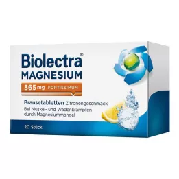 BIOLECTRA Horčík 365 mg fortissimum lemon, 20 ks