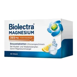 BIOLECTRA Horčík 365 mg fortissimum lemon, 40 ks