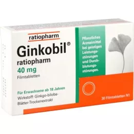 GINKOBIL-ratiopharm 40 mg filmom obalené tablety, 30 ks