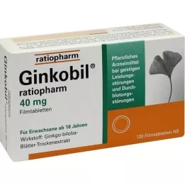 GINKOBIL-ratiopharm 40 mg filmom obalené tablety, 120 ks