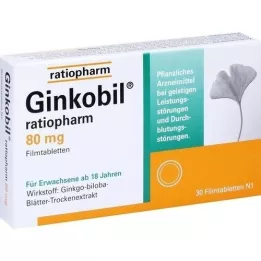 GINKOBIL-ratiopharm 80 mg filmom obalené tablety, 30 ks