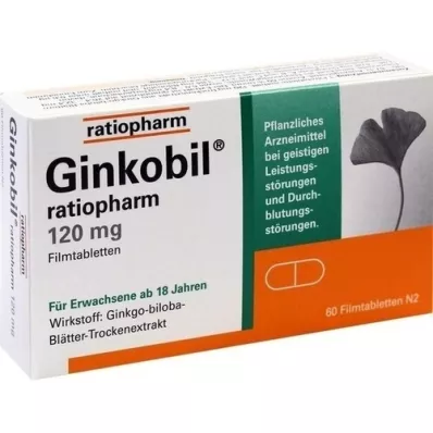 GINKOBIL-ratiopharm 120 mg filmom obalené tablety, 60 ks