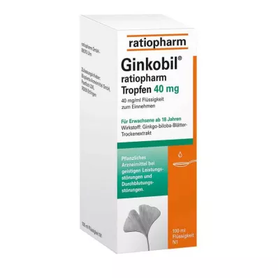 Ginkobil ratiopharm 40 mg s kvapkami Ginkgo biloba, 100 ml Ginkobil ratiopharm 40 mg s kvapkami Ginkgo biloba, 100 ml
