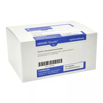 Lidokaín Presselin 1% injekčný roztok, 50 x 2 ml