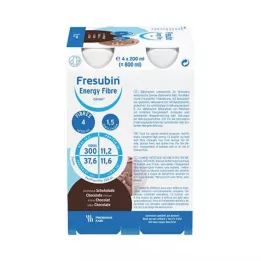 FRESUBIN ENERGY Vláknina DRINK Banka na čokoládu, 4x200 ml