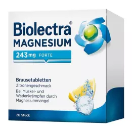 BIOLECTRA Magnézium 243 mg forte citrónové tablety, 20 ks