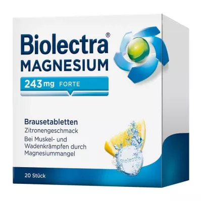 BIOLECTRA Magnézium 243 mg forte citrónové tablety, 20 ks