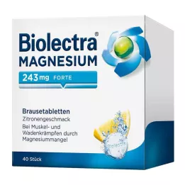 BIOLECTRA Magnézium 243 mg forte citrónové tablety, 40 ks