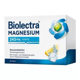 BIOLECTRA Magnézium 243 mg forte citrónové tablety, 60 ks