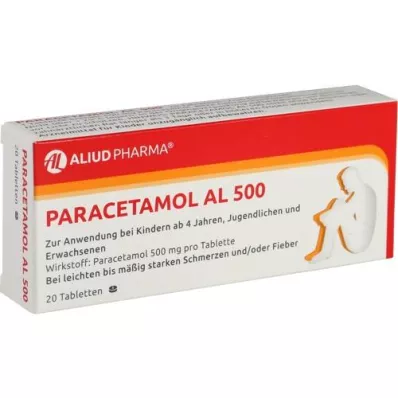 PARACETAMOL AL 500 tabliet, 20 ks