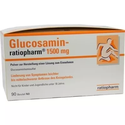 GLUCOSAMIN-RATIOPHARM 1500 mg Plv.na perorálne použitie, 90 ks