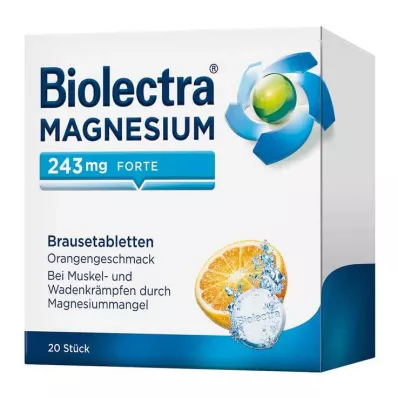 BIOLECTRA Magnézium 243 mg forte Orange šumivé tablety, 20 ks