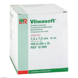 VLIWASOFT Rezné kompresy 7,5x7,5 cm sterilné 4l, 50X2 ks
