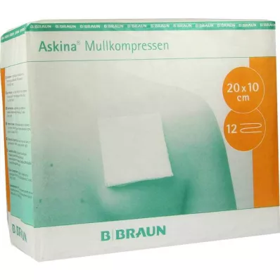 ASKINA Gázové kompresy 10x20 cm nesterilné 12-násobné, 100 ks ASKINA Gázové kompresy 10x20 cm nesterilné 12-násobné, 100 ks