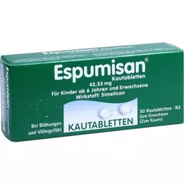 ESPUMISAN Žuvacie tablety, 50 ks