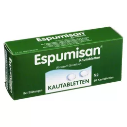 ESPUMISAN Žuvacie tablety, 50 ks