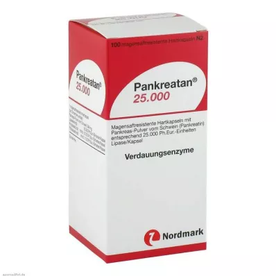 Pankreatan 25 000 gastrorezistentných kapsúl, 100 kusov