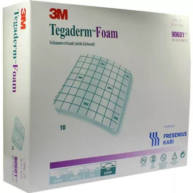 Tegaderm Foam FK 10x10cm 90601, 10 ks Tegaderm Foam FK 10x10cm 90601, 10 ks
