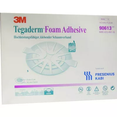 Tegaderm Penové lepidlo FK 14,3x15,6cm ovál 90613, 5 ks Tegaderm Penové lepidlo FK 14,3x15,6cm ovál 90613, 5 ks