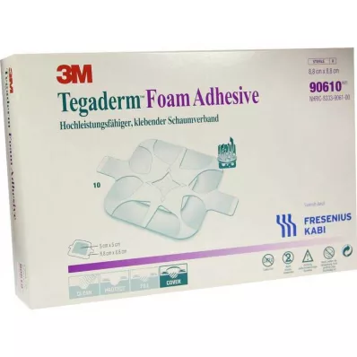 Tegaderm Penové lepidlo FK 8,8x8,8cm 90610, 10 ks