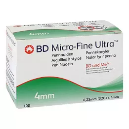 BD MICRO-FINE+ 4 ihly na perá 0,23x4 mm, 100 ks