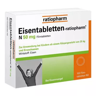 EISENTABLETTEN-ratiopharm N 50 mg filmom obalené tablety, 100 ks