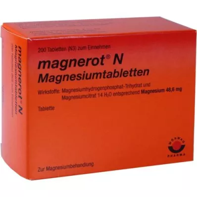 MAGNEROT N Horčíkové tablety, 200 ks