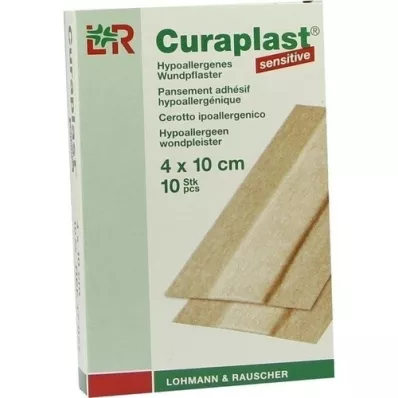 CURAPLAST Obväz na rany sensitive 4x10 cm 1 m, 10 ks